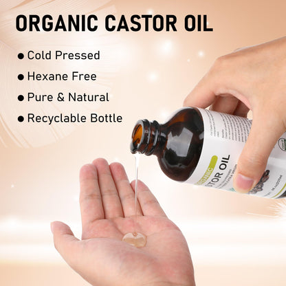 Suquuee Castor Oil Pack – 60 Patches + 8oz Organic Oil