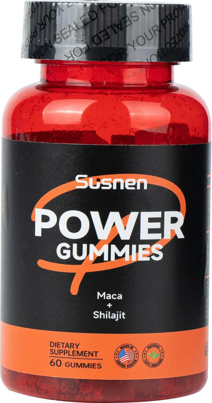 Susnen Power Gummies with Shilajit and Maca – Pure Himalayan Organic, 60 Gummies