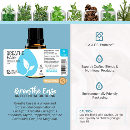 Rocky Mountain Oils Breathe Ease Essential Oil Blend - Diffuser & Topical - 15ml