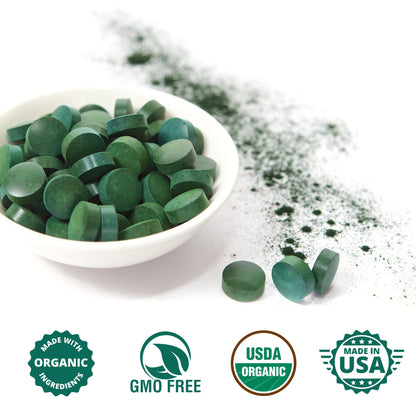 Organic Spirulina Chlorella Tablets – 50 Servings | 2-in-1 Algae Supplement with Broken Cell Wall for Immune Support, Detox & Energy