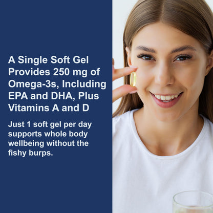 Carlson Cod Liver Oil 1000 mg + Vitamins A & D3 | Wild Norwegian, Sustainably Sourced | 100 Softgels