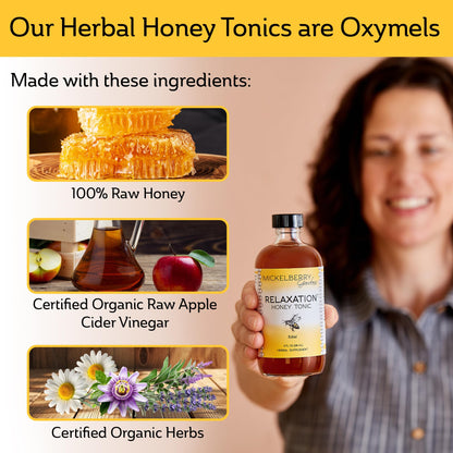 Mickelberry Gardens Relaxation Honey Tonic – Natural Tension Relief & Sleep Support (4 Oz)