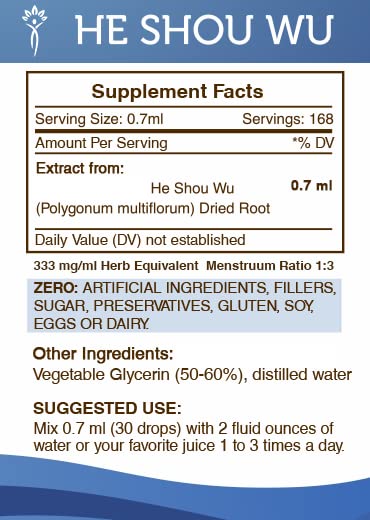 He Shou Wu Tincture Alcohol-Free Extract | Fo-TI Root (4 oz)