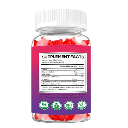 SUWENY HMB and L-Leucine Gummies 3000mg for Muscle Growth, Muscle Mass, Muscle Relief, and Fast Workout Recovery, for Men & Women,Sugar-Free,Raspberry Flavor,60 Count (1)