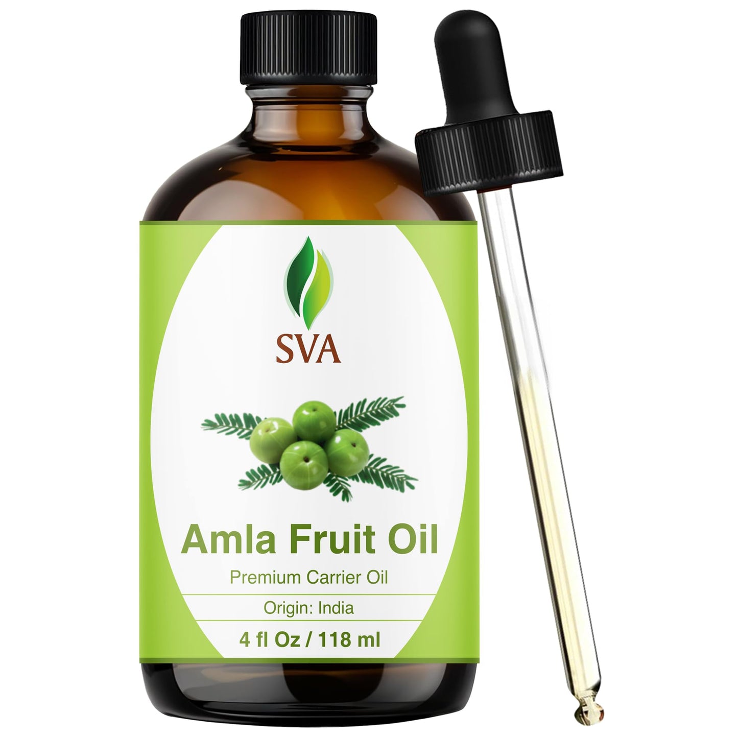SVA Amla Oil 4oz (118ml) Premium Carrier Oil for Hair, Scalp & Skin