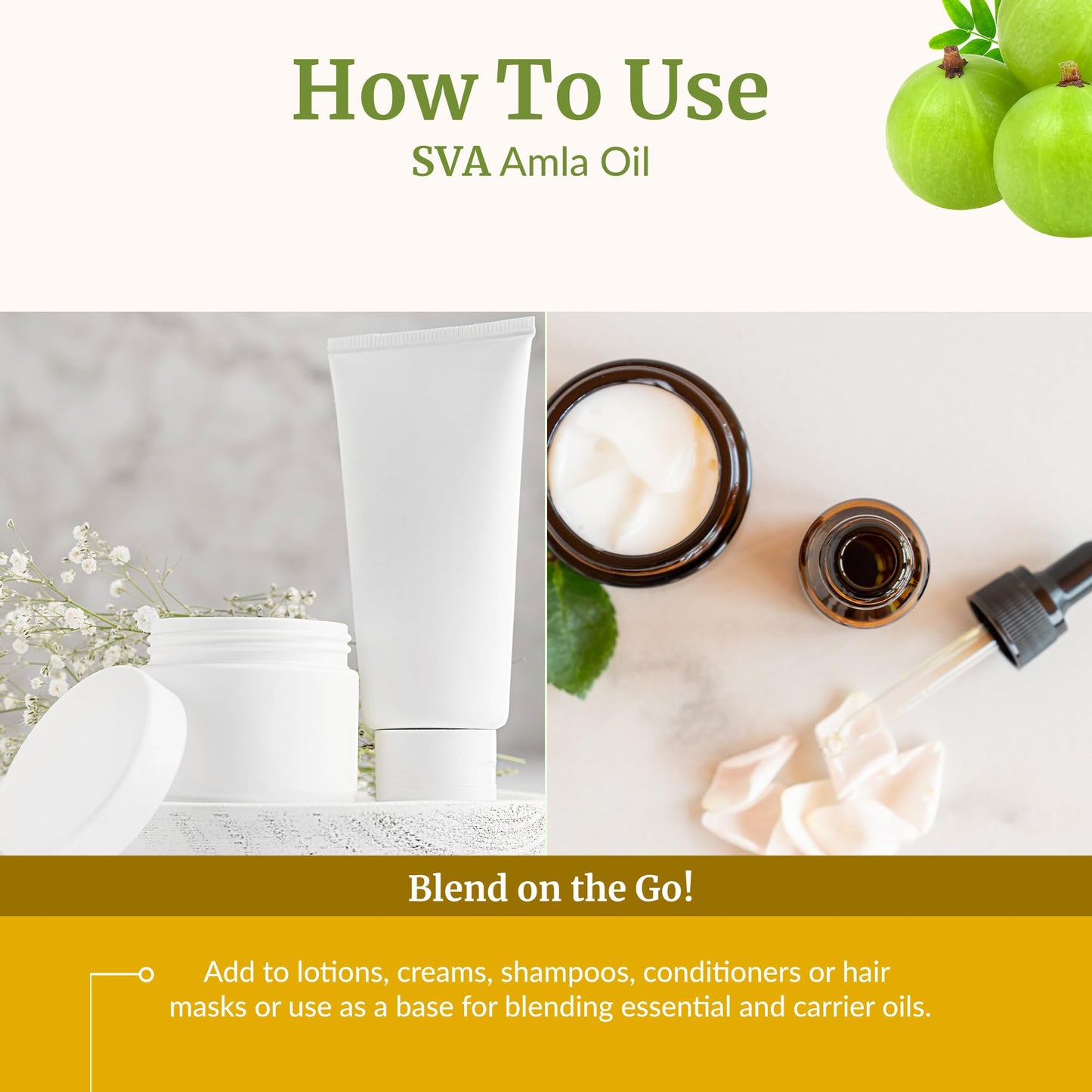 SVA Amla Oil 4oz (118ml) Premium Carrier Oil for Hair, Scalp & Skin