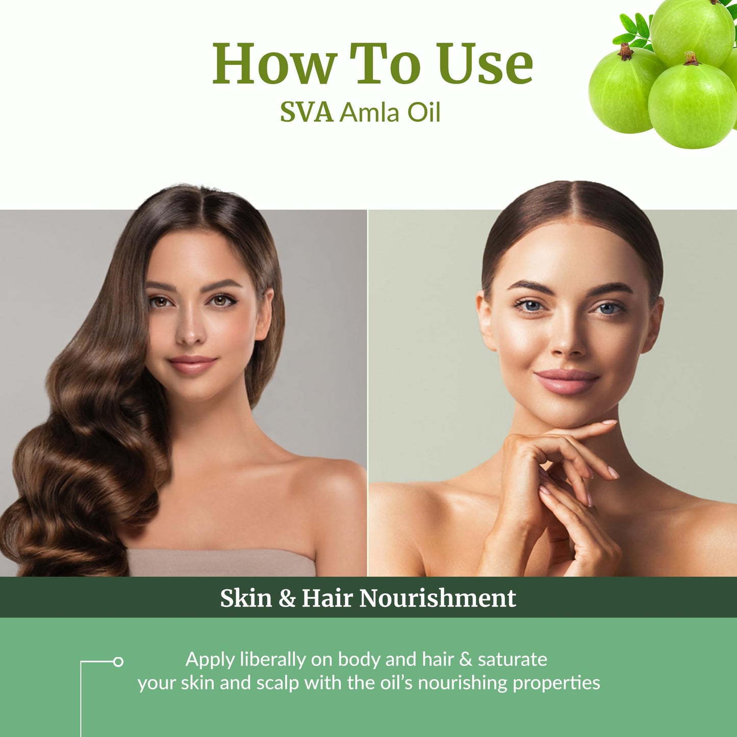 SVA Amla Oil Organic - 16 oz Cold-Pressed Amla Carrier Oil for Hair, Skin & Body