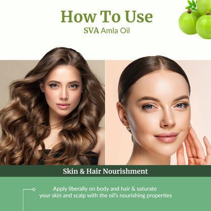 SVA Amla Oil 4oz (118ml) Premium Carrier Oil for Hair, Scalp & Skin