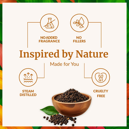 SVA Black Pepper Essential Oil (4 Oz) – 100% Natural, Dropper Included | Diffuser, Skin & Hair Care