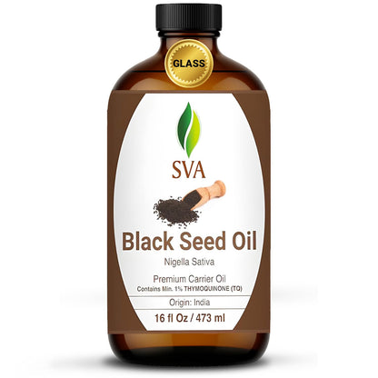SVA Black Seed Oil 16 oz | Cold-Pressed Nigella Sativa Carrier Oil
