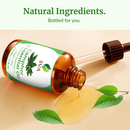 SVA Camphor Essential Oil – 4 Oz – 100% Natural for Diffuser, Hair & Skin