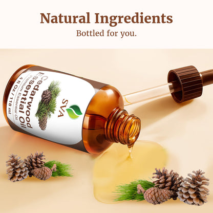 SVA Cedarwood Essential Oil 4oz – 100% Natural Cupressus Funebris