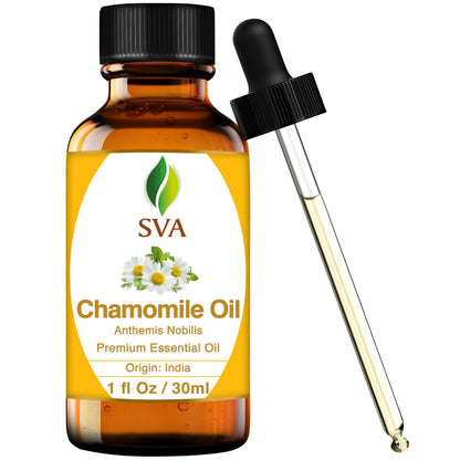 SVA Chamomile Essential Oil – 1 Fl oz | 100% Natural, Dropper