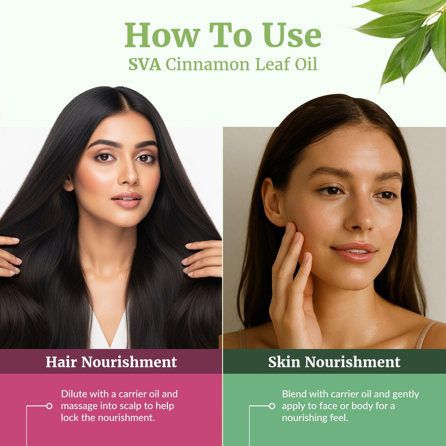 SVA Cinnamon Leaf Essential Oil – 4 oz | 100% Natural Cinnamon Oil for Diffuser, Skin & Hair