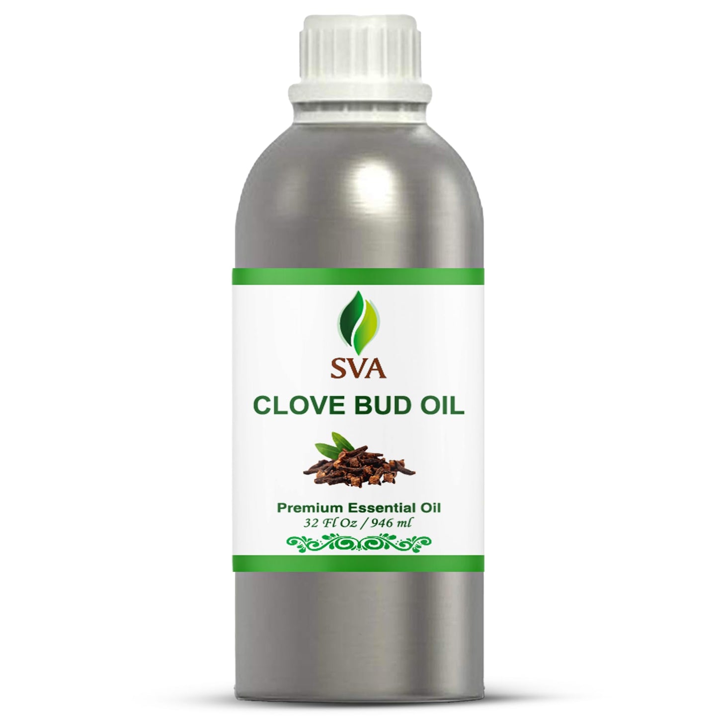 SVA Clove Bud Essential Oil - 32oz | 100% Natural Clove Bud Oil for Diffuser, Massage, Skin & DIY Soap/Candle