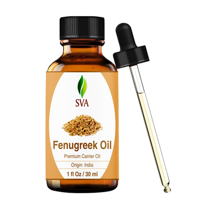SVA Fenugreek Seed Oil 1 Fl Oz | 100% Natural Cold-Pressed Carrier Oil