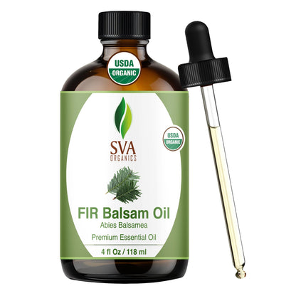 SVA Fir Balsam Essential Oil Organic – 4 oz (With Dropper) | 100% Natural Fir Oil