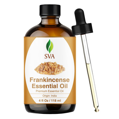 SVA Frankincense Essential Oil – 4 Fl Oz | 100% Natural Boswellia Serrata Oil