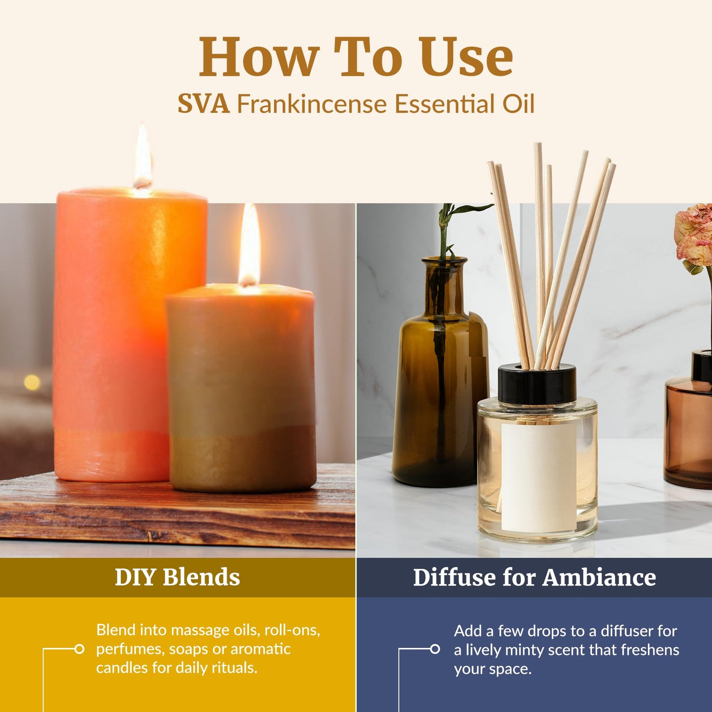 SVA Frankincense Essential Oil – 4 Fl Oz | 100% Natural Boswellia Serrata Oil