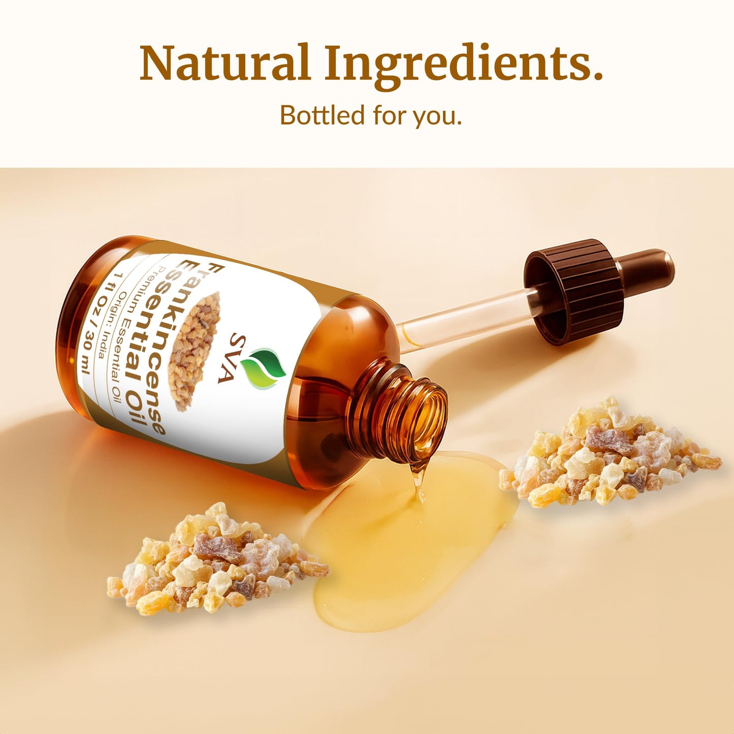 SVA Frankincense Essential Oil – 1 Fl Oz | 100% Natural Boswellia Serrata Oil with Dropper