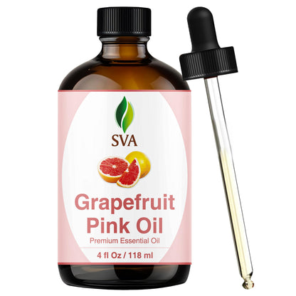 SVA Grapefruit Pink Essential Oil 4oz - 100% Natural, Dropper, Aromatherapy