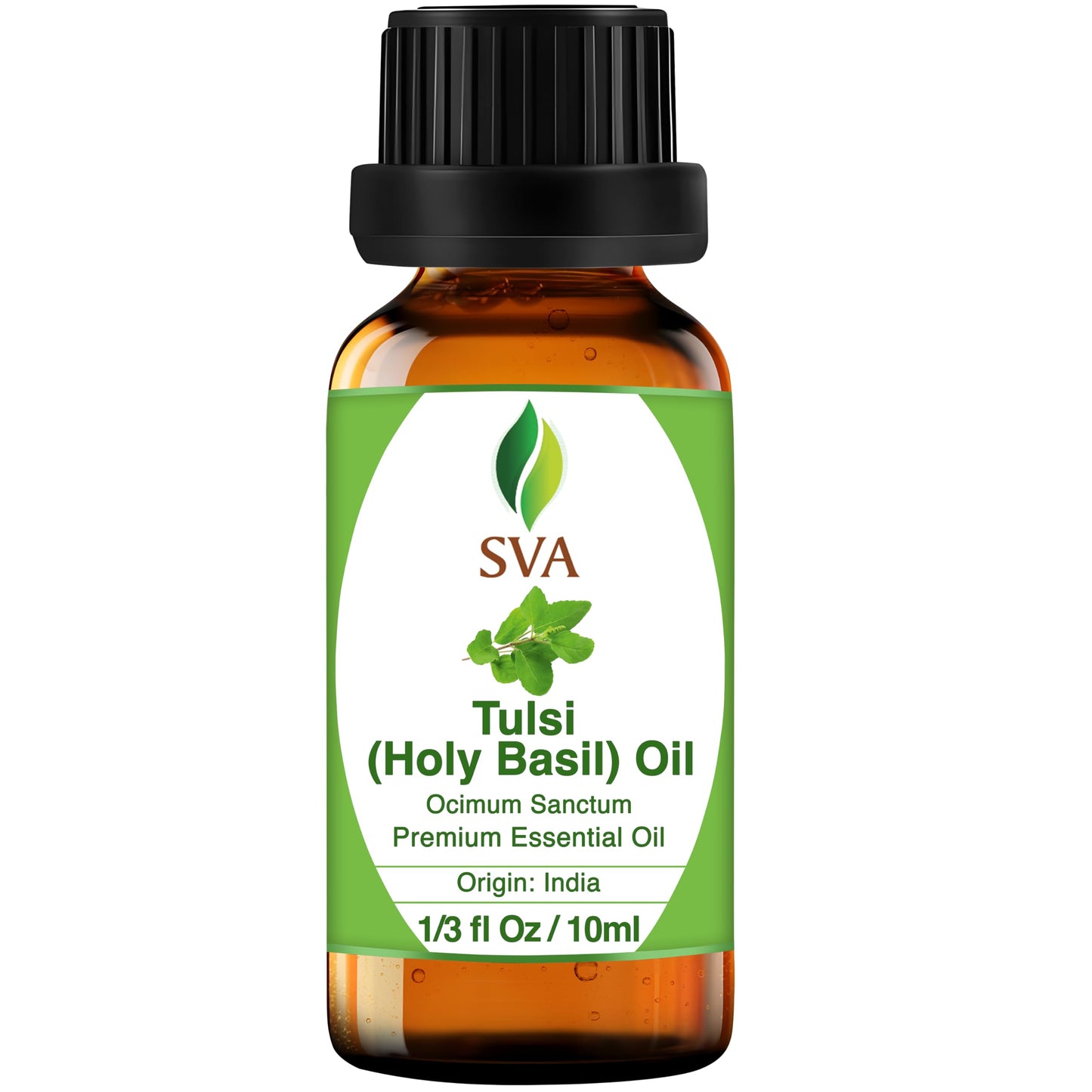 SVA Holy Tulsi Essential Oil – 1/3 oz | 100% Natural Tulsi Oil for Diffuser, Hair, Skin & Aromatherapy