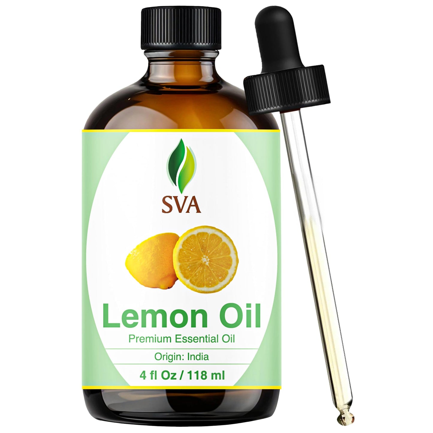 SVA Lemon Essential Oil - 4 oz | 100% Natural, with Dropper