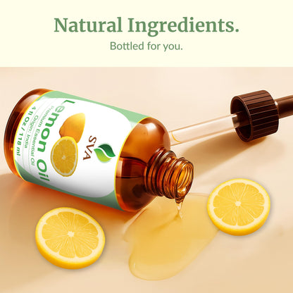 SVA Lemon Essential Oil - 4 oz | 100% Natural, with Dropper