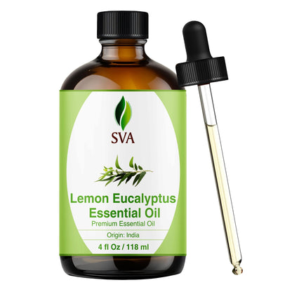 SVA Lemon Eucalyptus Essential Oil – 4 oz | 100% Natural Citriodora, Dropper