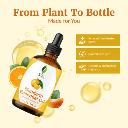 SVA Mandarin Essential Oil 4oz – 100% Natural Mandarin Oil
