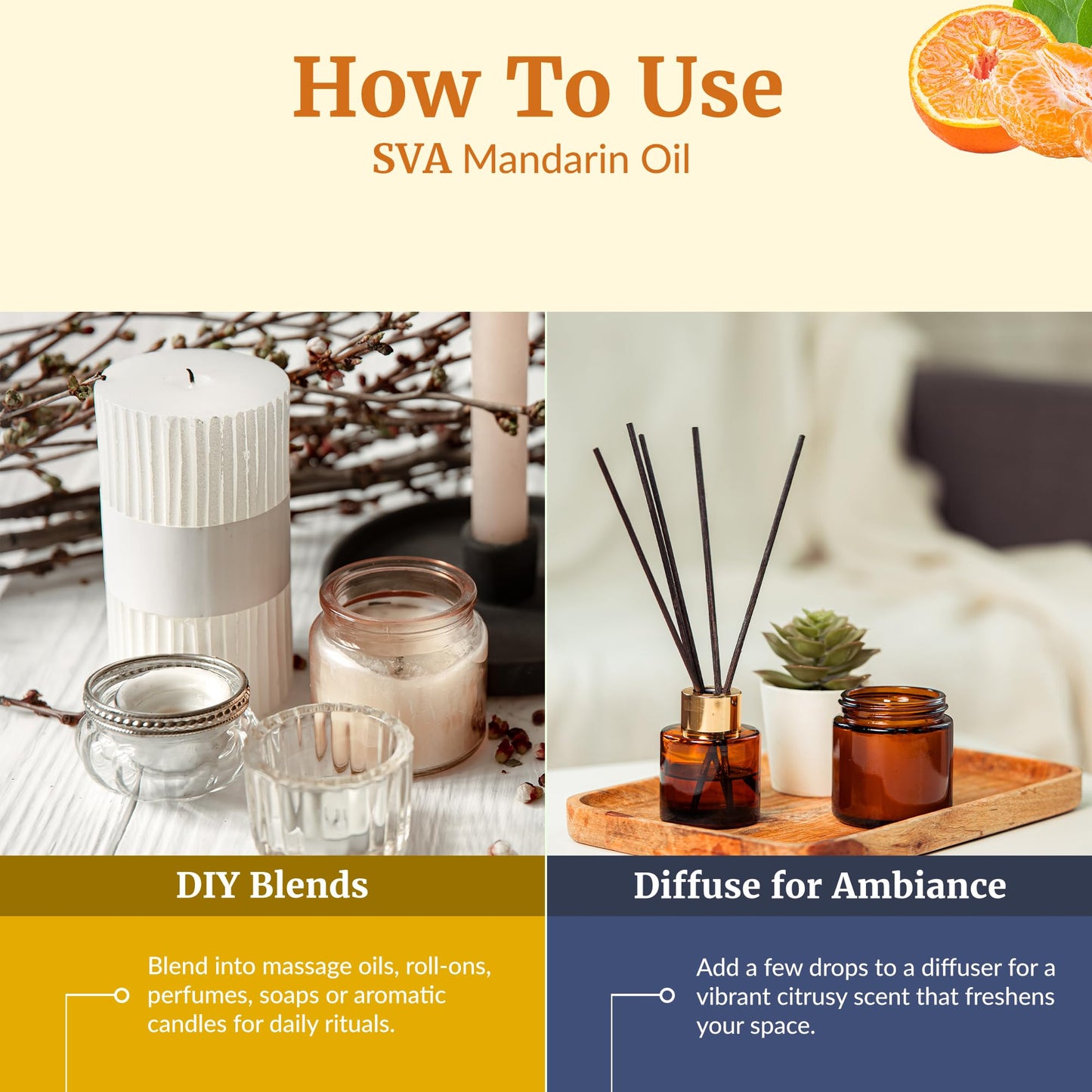SVA Mandarin Essential Oil 4oz – 100% Natural Mandarin Oil