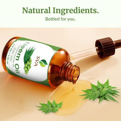 SVA Neem Seed Oil 4 oz – 100% Natural Cold-Pressed Neem Carrier Oil