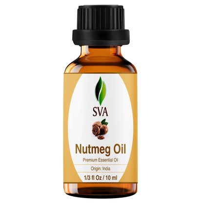 SVA Nutmeg Essential Oil 1/3 oz – 100% Natural | Diffuser, Skin & Hair Care