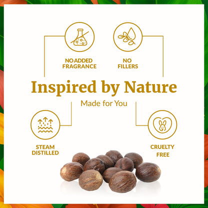 SVA Nutmeg Essential Oil 1/3 oz – 100% Natural | Diffuser, Skin & Hair Care