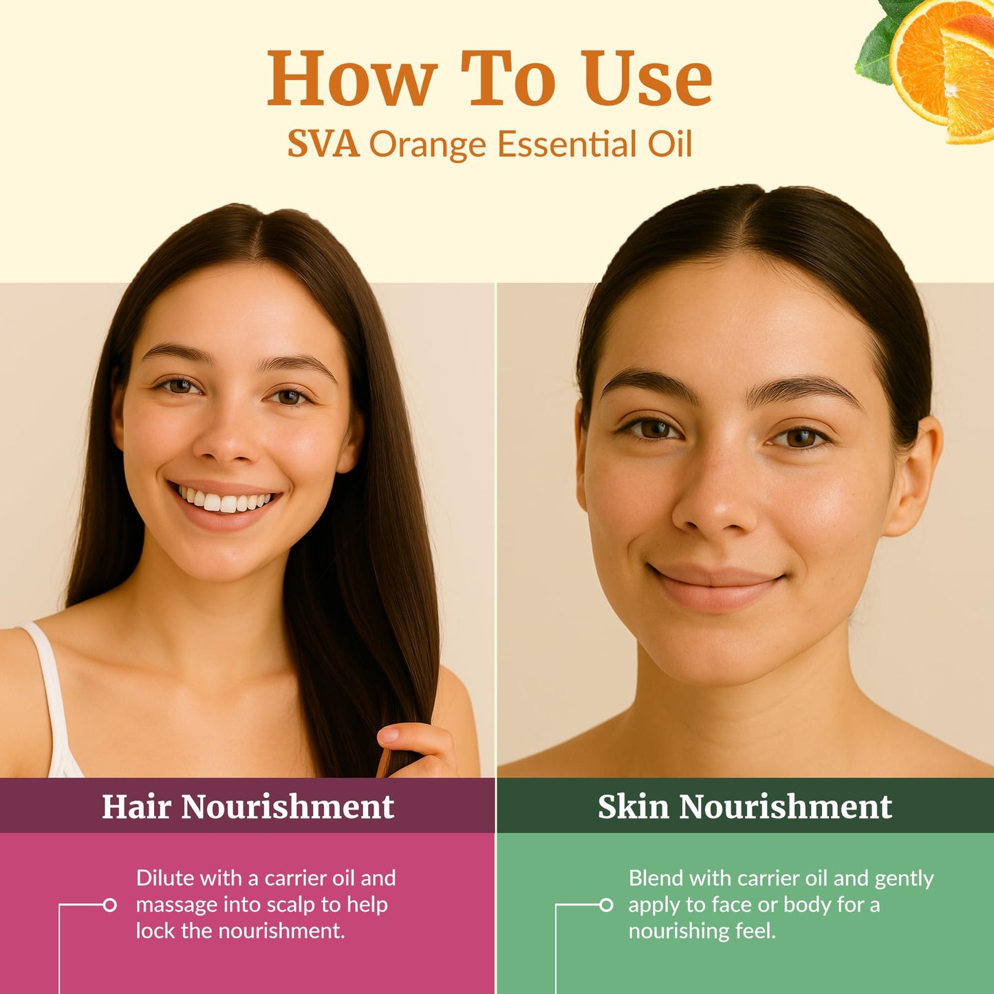 SVA Orange Essential Oil – 4 Fl Oz – 100% Natural Orange Oil with Dropper