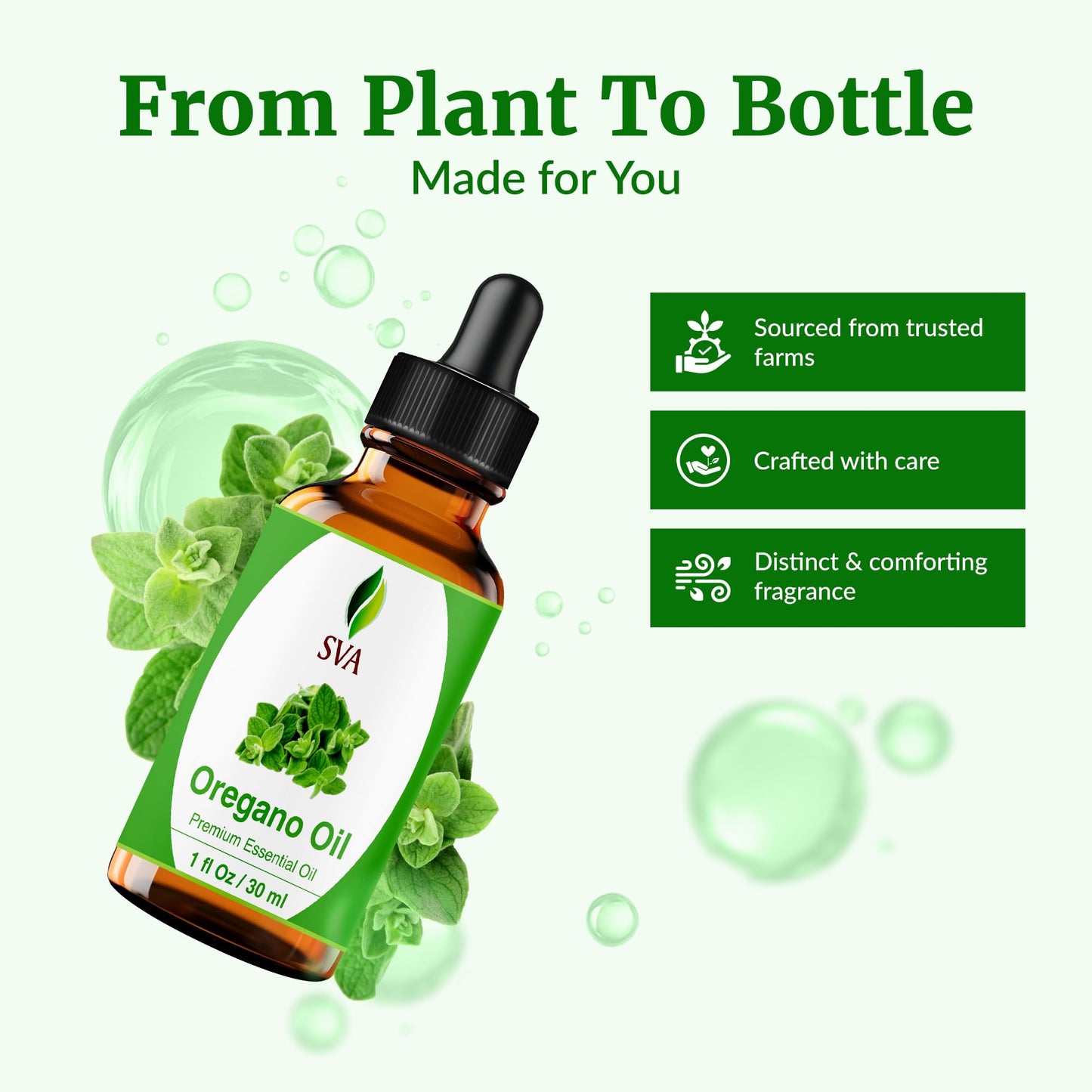 SVA Oregano Essential Oil 1 oz – 100% Natural, Diffuser & Aromatherapy