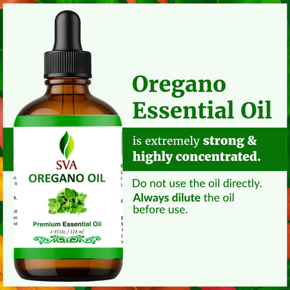 SVA Oregano Essential Oil 4 oz – 100% Natural | Diffuser, Hair & Skin Care