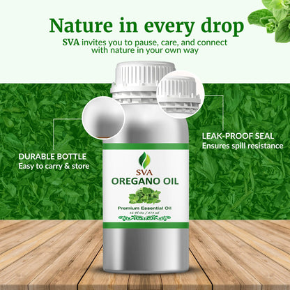 SVA Oregano Essential Oil 16oz – 100% Natural, Diffuser & Spa Oil