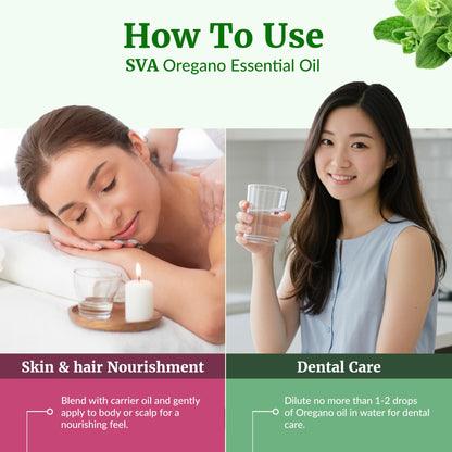 SVA Oregano Essential Oil 16oz – 100% Natural, Diffuser & Spa Oil