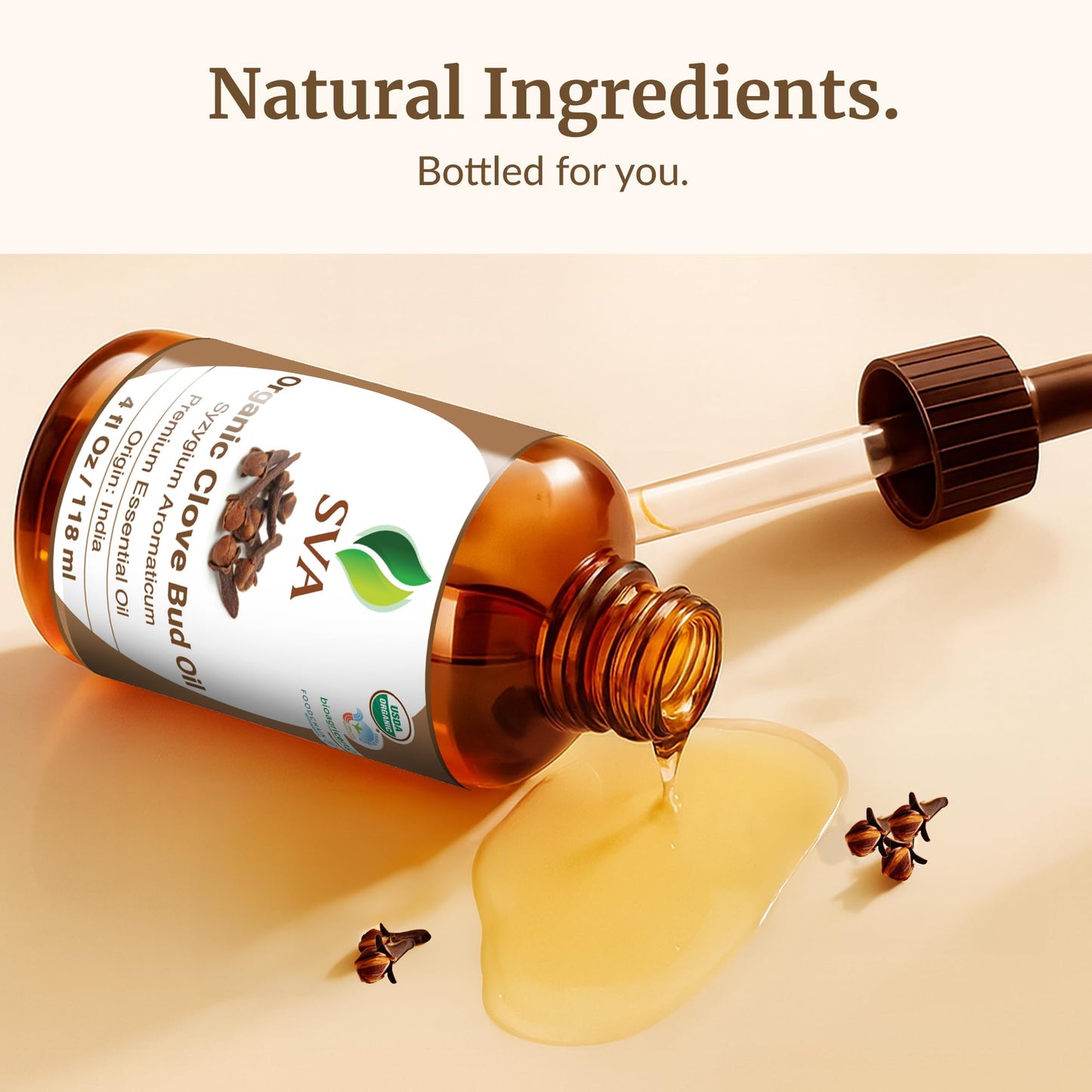 SVA Clove Essential Oil Organic – 4 oz | 100% Natural Clove Bud Oil