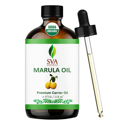 SVA Organic Marula Seed Oil – 4 Fl Oz | Cold-Pressed Virgin Marula Oil for Face, Skin & Hair