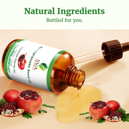 SVA Pomegranate Seed Organic Oil – 4oz | Cold-Pressed Carrier Oil for Face, Skin & Hair