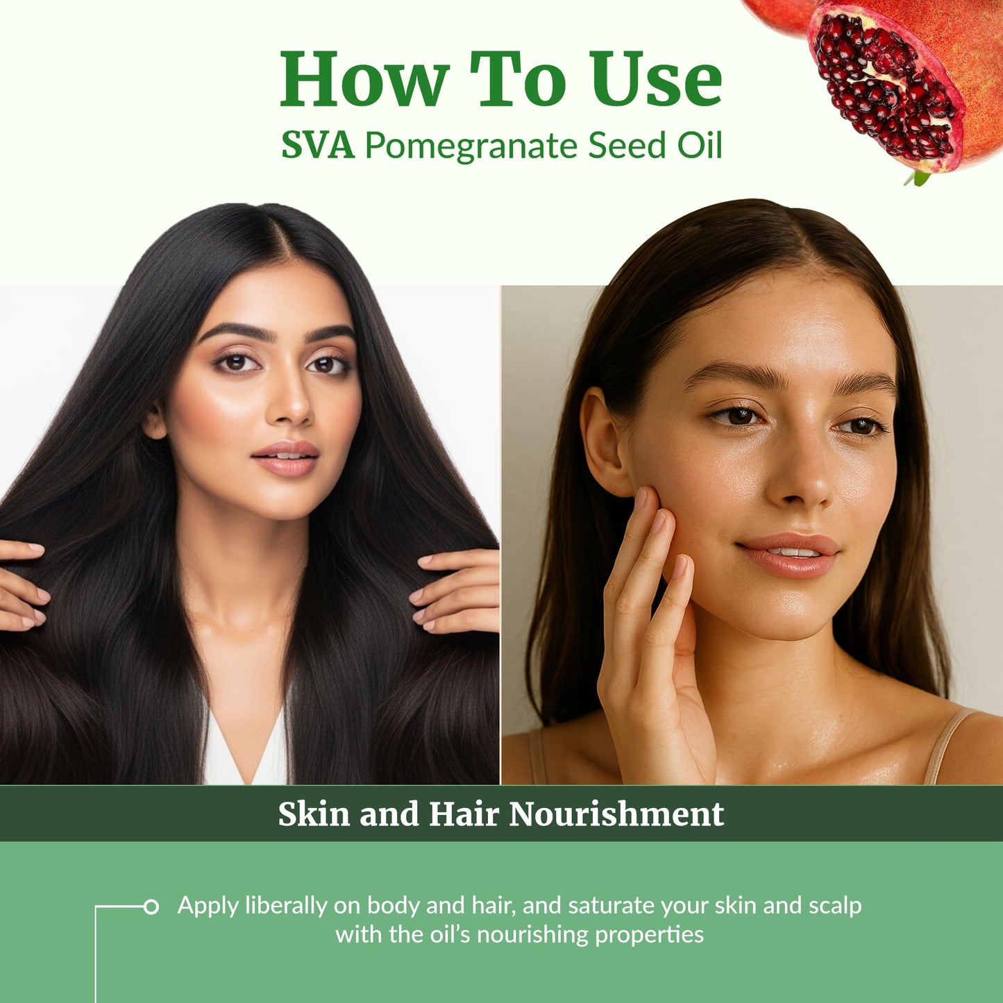 SVA Pomegranate Seed Organic Oil – 4oz | Cold-Pressed Carrier Oil for Face, Skin & Hair