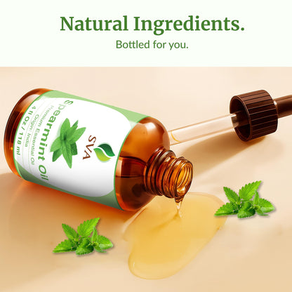 SVA Spearmint Essential Oil – 4oz, 100% Natural, Diffuser & Skin Care