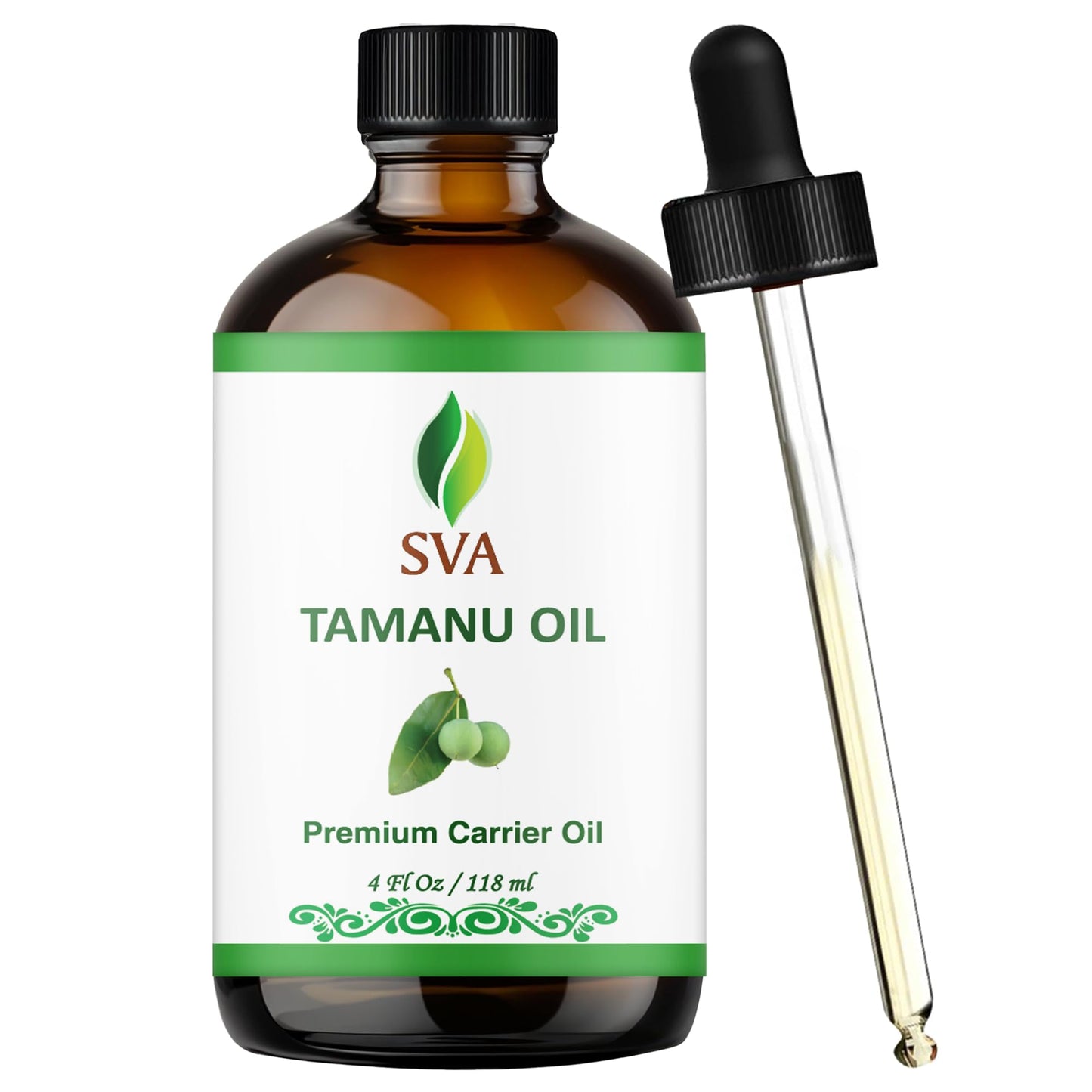 SVA Tamanu Oil - 4 Oz | 100% Natural Cold-Pressed Carrier Oil