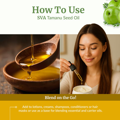 SVA Tamanu Seed Oil Organic - 32oz Cold-Pressed Carrier Oil