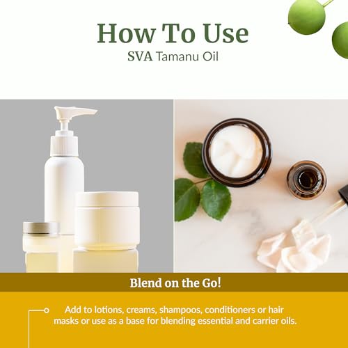 SVA Tamanu Seed Oil - 16 Oz | 100% Natural Cold-Pressed Tamanu Oil for Face, Skin, Hair & Body Care – Carrier Oil