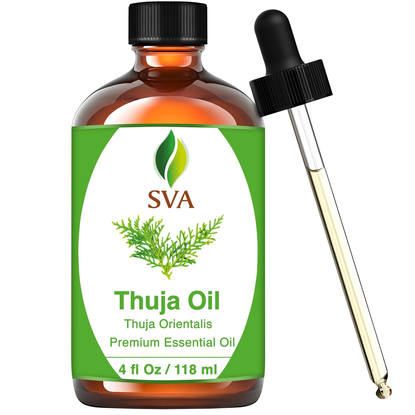 SVA Thuja Essential Oil – 4 Oz | 100% Natural Thuja Oil for Diffuser, Skin & Hair