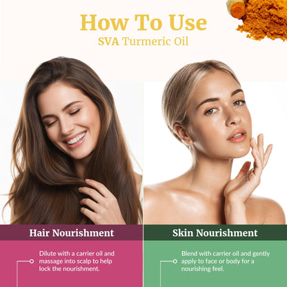 SVA Turmeric Essential Oil – 4 oz – 100% Natural – Diffuser, Skin & Hair Care