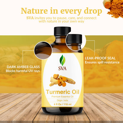 SVA Turmeric Essential Oil – 4 oz – 100% Natural – Diffuser, Skin & Hair Care